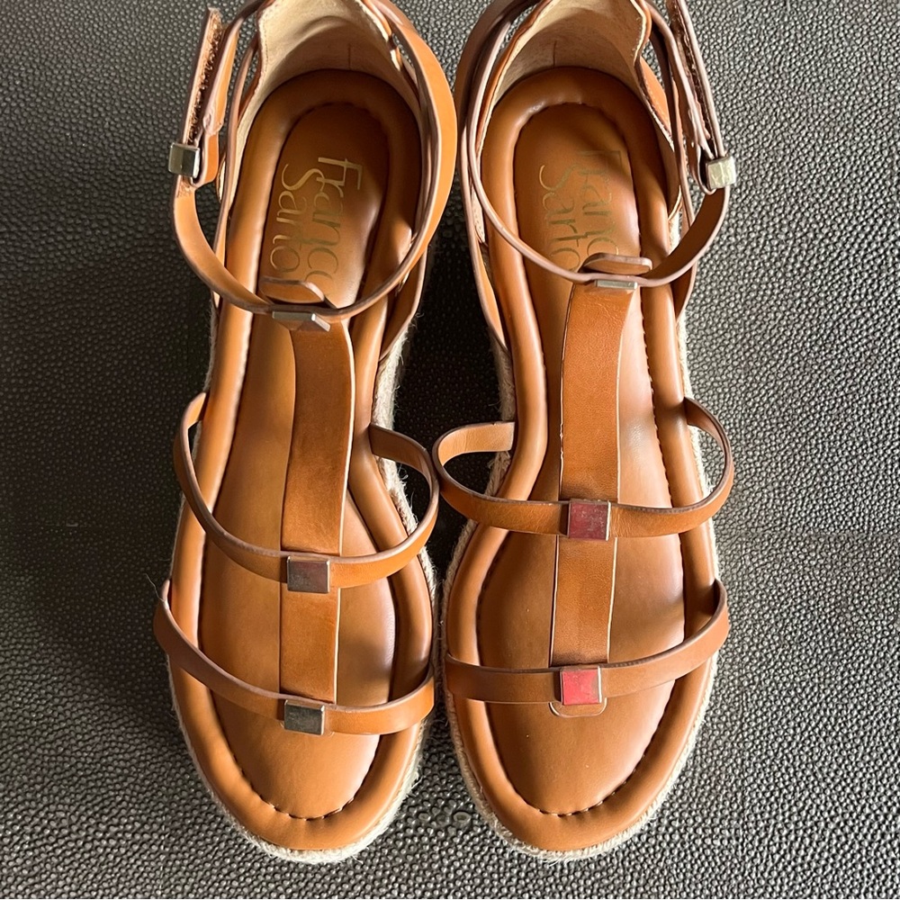 Franco Sarto Pana Espadrille Wedge Sandals - LIKE NEW (Size 7) - Picture 3 of 7